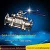 Three-Piece 304 Stainless Steel Sanitary Quick-Connect 316L Ball Valve with Clamp Ferrule for Medical Use