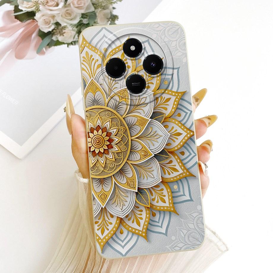 Luxury Fashion Painting Phone Case For Xiaomi Redmi 14C 4G Back Cover Liquid Silicone Soft Bumper For Redmi A4 14R 5G Poco C75
