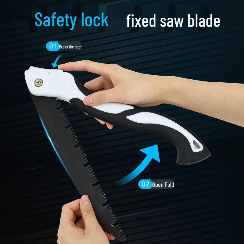 Compact Folding Outdoor Hand Saw - Manganese Steel Blade for Wood & Bamboo