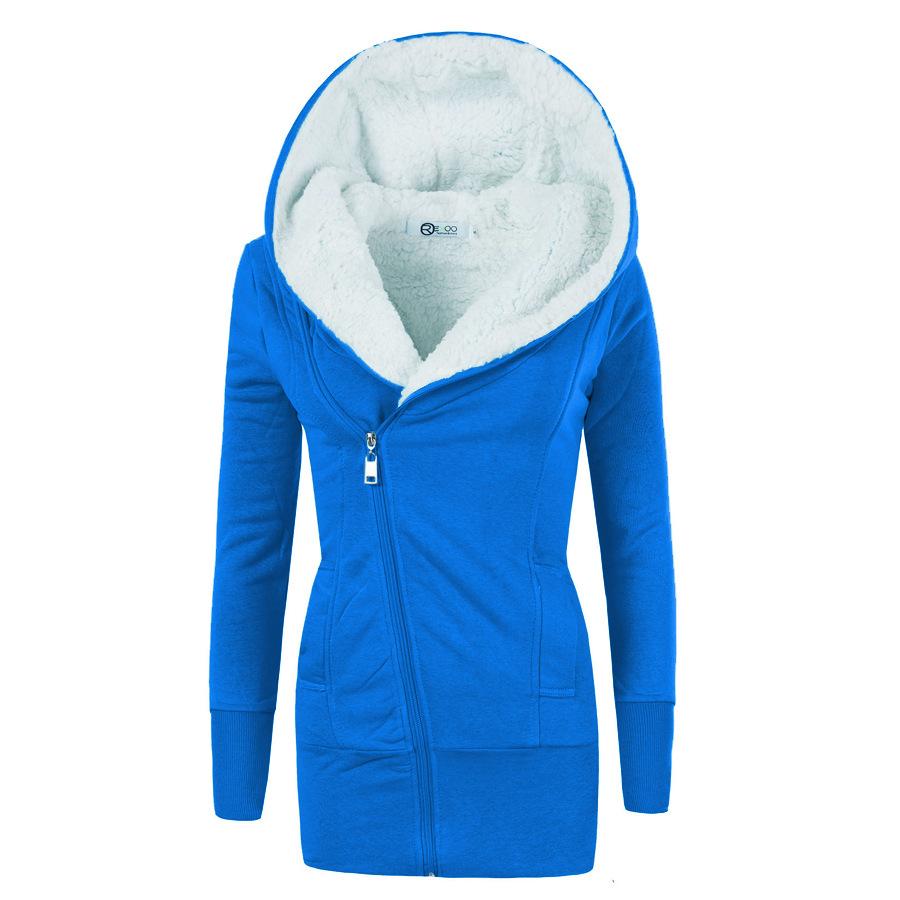 

Осенне-зимний новый утолщенный женский кардиган средней и длинной длины из овечьей шерсти с капюшоном и длинными рукавами, женский свитер для сохранения тепла XXL