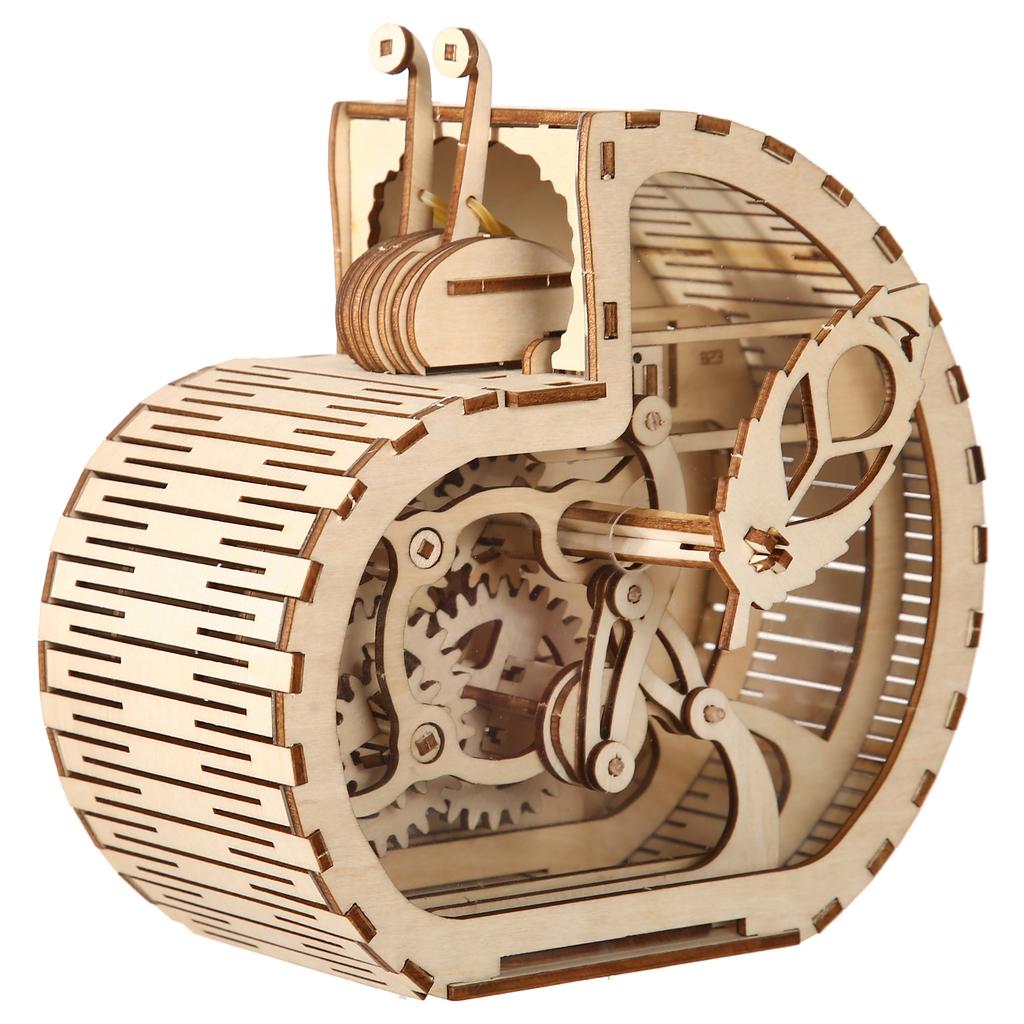 3D Wooden DIY Three-dimensional Snail Piggy Bank Puzzle Adult Unzipping Assembled Holiday Gift Decoration Model