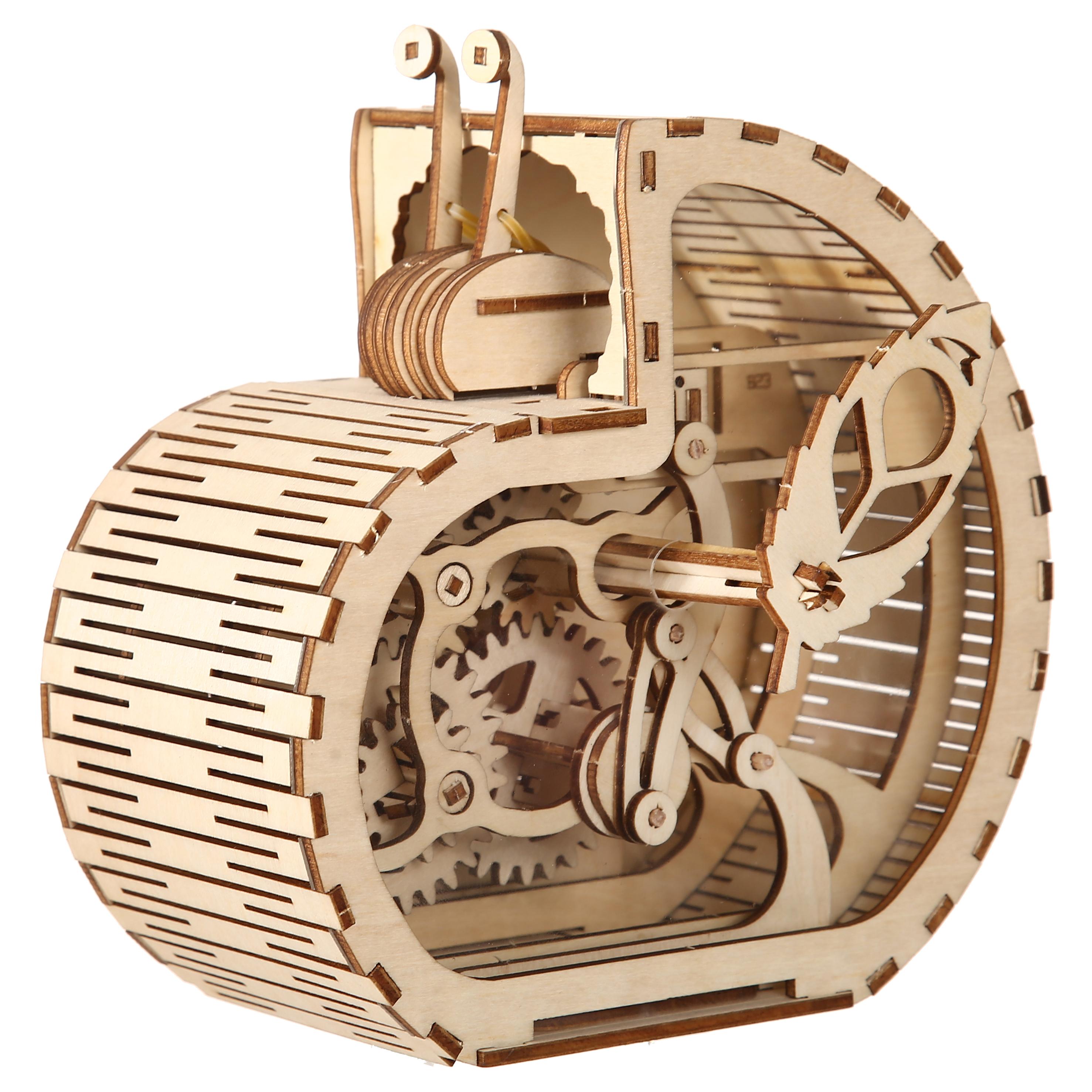 

3D Wooden DIY Three-dimensional Snail Piggy Bank Puzzle Adult Unzipping Assembled Holiday Gift Decoration Model белый