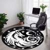 1pc Dragon Moon Office Round Area Rug, Under Office Chairs Bedroom Living Room Home Decor, Room Deco, Available In Various Sizes
