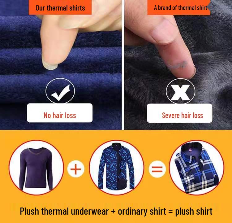 2024 Herren Kariertes Langarm Dickes Warmes Hemd für Herbst und Winter