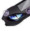 Solar Wireless Demon Eye LED Ambient Light with Suction Cup Mount Vibration Activated Warning Light for Car Triangle Window Decorative Light