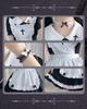 Cosplay Dienstmädchenkleidung Dienstmädchenschürze Gothic Lolita Lolita Süßes Halloweenkostüm Verkleidung A [JIURUN] (L, Dienstmädchen)