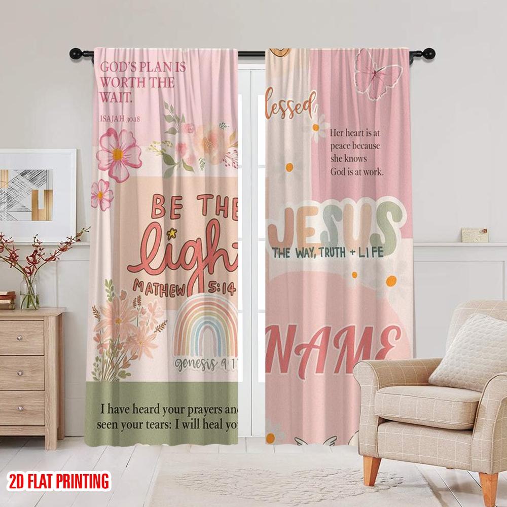 2pcs,2D Plane Printing Contemporary Curtains Faithful Collage Polyester Fabric (without Rod) Festive Use for Bedroom, Living