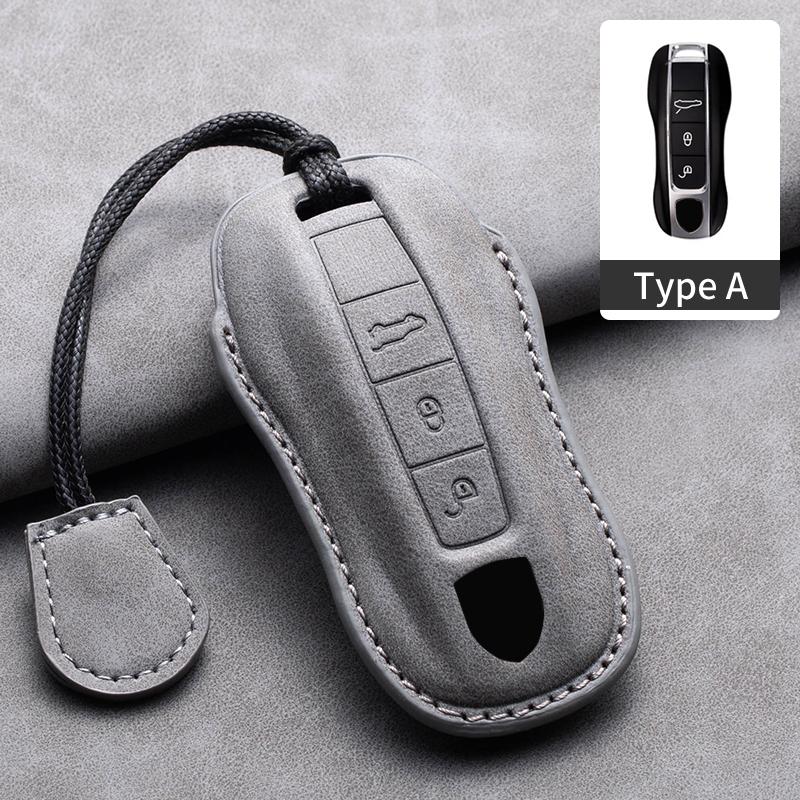 Leren Auto Sleutelhoesje Case Voor Porsche Panamera Carman Macann Bobst Cayenne 911 981 991 970 996 Shell Bag Sleutelhanger Accessoires