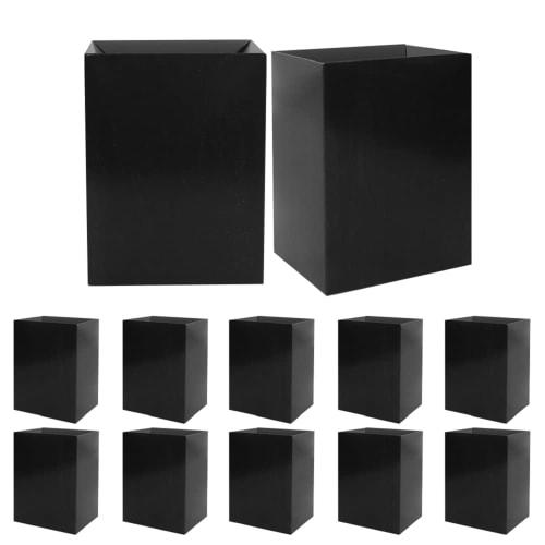 Sasttie Sanitary Box, Car Trash Can, Toilet Etiquette Box, Paper Disposable Invisible Trash Can (Black (12-Pack))