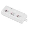 Triple Socket 16A 250V Detachable With/Wire White - Vt-302-0031