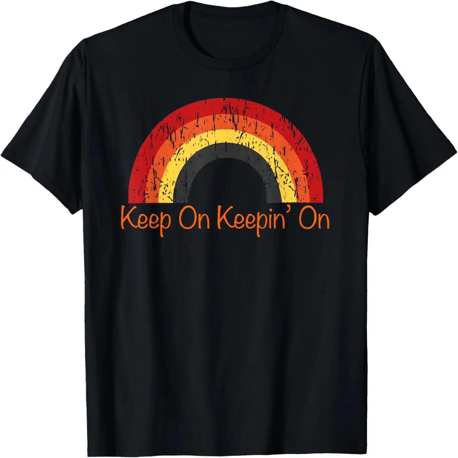 Keep On Keepin  On 70 s Slang Retro Distressed Graphic T-Shirt XXXXXL разноцветный