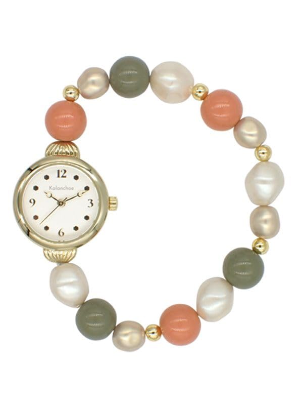 

[Follow] Watch Kalanchoe Chocolate Beads Watch N03222A-5 PKGN Ladies Multicolor