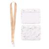 Marble Texture Phone Lanyard & Card Holder for Student/Work ID, Meal & Bus Access.