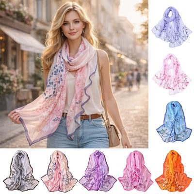 Thin Sunscreen Shawl Long Female Wrap Shawls Elegant Chiffon Scarf  Women's Fashion