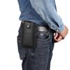 Slim Outdoor Leather Fanny Pack with Card Slots & Magnetic Buckle Phone Case