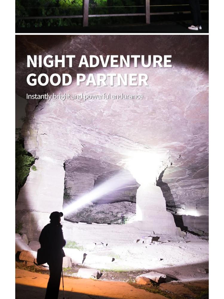 New Powerful LED Headlamp Type-C Rechargeable Headlight Fishing Outdoor Camping Head Lamp Built In 4000mAh Li-Battery Flashlight