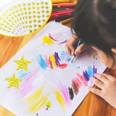 Yousheng Holographic Star Stickers Self-Adhesive Mini Glitter Gold Star Stickers for Kids Reward Behavior Chart School Classroom Student Teacher