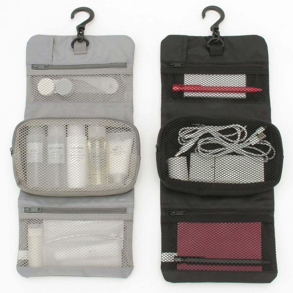 MUJI Style Rectangular Cosmetic Bag - Quality Portable Clutch & Coin Purse, Toiletry Storage with Buckle