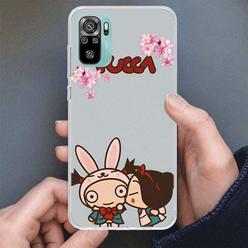 Cute Cartoon Pucca Garu Phone Case For Xiaomi Redmi Note 14 13 12S 12 10 10S 11 Pro Plus 11S 11E 11T 9 9S Soft Silicone Shell Re