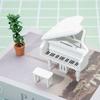 1:12 Scale Miniature Dollhouse Furniture Wooden Triangle Piano Model Decorative Accessory DIY Craft Display