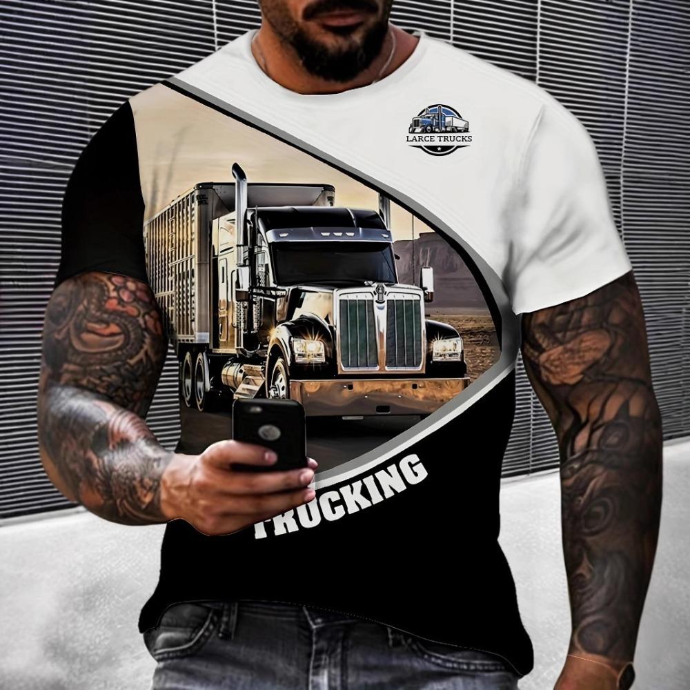 

Мужская повседневная и модная футболка с круглым вырезом и короткими рукавами, с 3D-цифровой печатью в стиле ретро и квирки. S