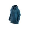 Women's Retro American-Style Solid Color Drawstring Hoodie In Blue