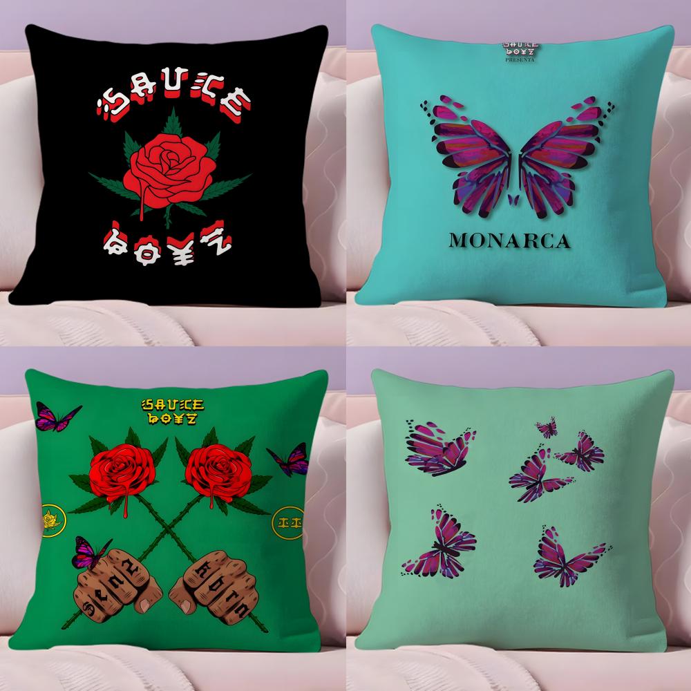 E-Eladio Carrion S-Sauce B-Boyz Pillow Case Plush Fabric Soft Double-Sided Printed Sofa Warm Winter Home Gift Cushion Cover