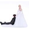 Anself Synthetic Resin Bride & Groom Wedding Cake Topper Romantic Wedding Party Decoration Adorable Figurine Craft Gift
