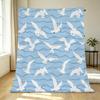 Seagull Series Flannel Throw Blanket with Bound Edge - Soft, Cozy & Warm, Ideal for Home, Sofa, Halloween & Christmas, Relaxing Decorative Throw