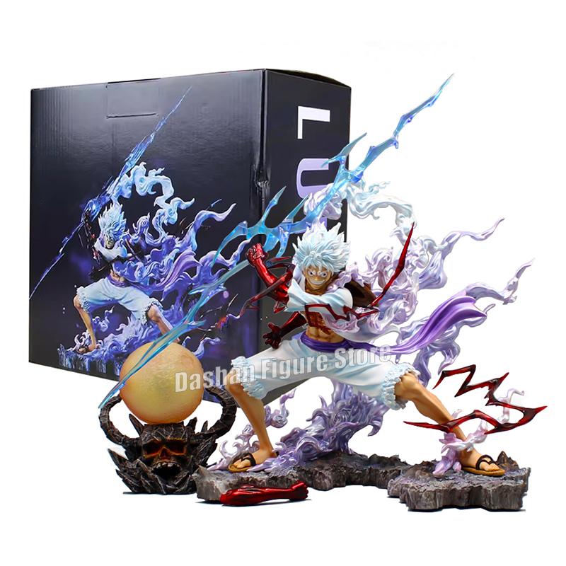 One Piece Figure Sun God Gear 5 Nika Luffy Action Figures 26cm Collection Decoration GK Thunderbolt Monkey D Luffy Model PVC Toy