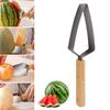 Tăietor de pepene galben Oțel inoxidabil Feliator de fructe cu Mâner Ergonomic Împingere-tragere rapidă Tăietor de pepene Gadget de bucătărie