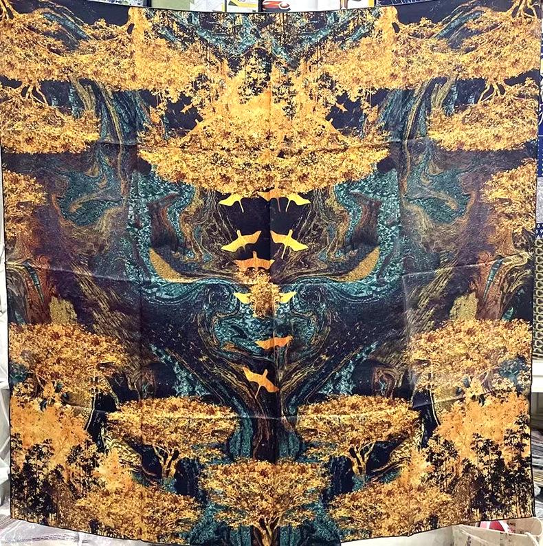 

Винтажный элегантный литературный шелковый квадратный шарф в китайском стиле, несколько цветов и дизайнов, 110 см шаль из тутового шелка