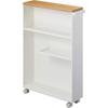 Estantería para inodoro con torre de inodoro estrecha blanca estrecha con 13 cm de almacenamiento para inodoro handle Yamazaki, estante, marca, carrito, ruedas, ancho, almacenamiento, estante, Jitsugyo.