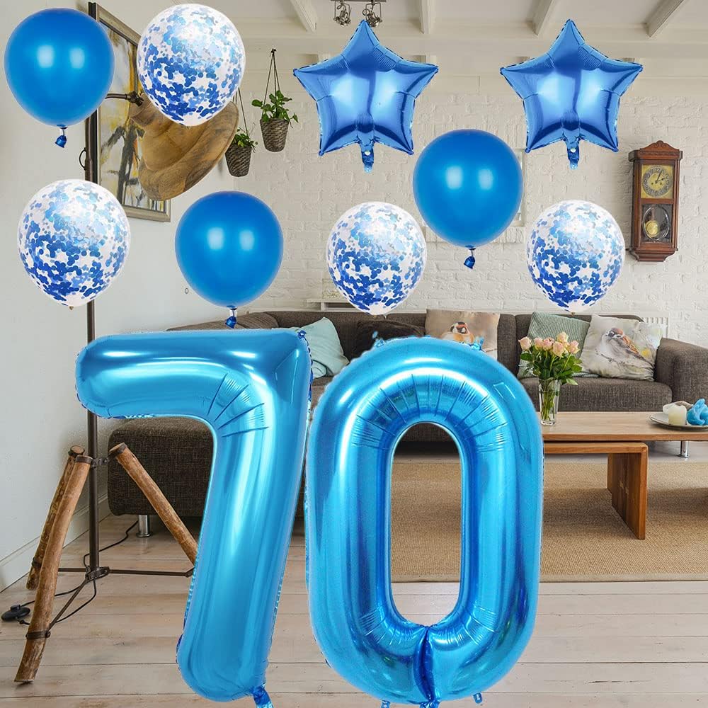 18th Birthday Decorations Party Supplies,Blue Number 18 Balloon,40 Inch Giant Foil Mylar 18th Balloons Decorations for Boy Girl,Large Helium Numbers
