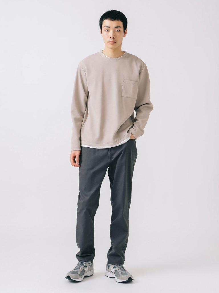 Beams Heart Narrow Pique XL Men's 5-Pocket Jeans, Gray,