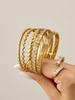 Elegant Dames Volledig Diamanten Armband in 18K Verguld Roestvrij Staal – Veerkrachtig, High-End Ontwerp