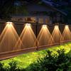 Solar Fence Lights Outdoor RGB 6 Color Solar Deck Light Solar Lights Outdoor IP65 Waterproof Garden Lights Wall Railing Step