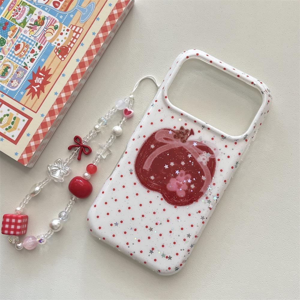 Red Apple Little Rabbit iPhone 14/13 Pro Max Anti-Fall Case