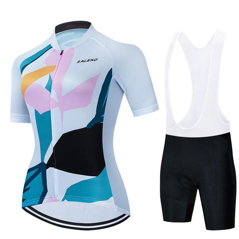 Women's Cycling Suit, Summer Short-sleeved Cycling Jersey, Tour De France Breathable Mountain Bike Suit Set