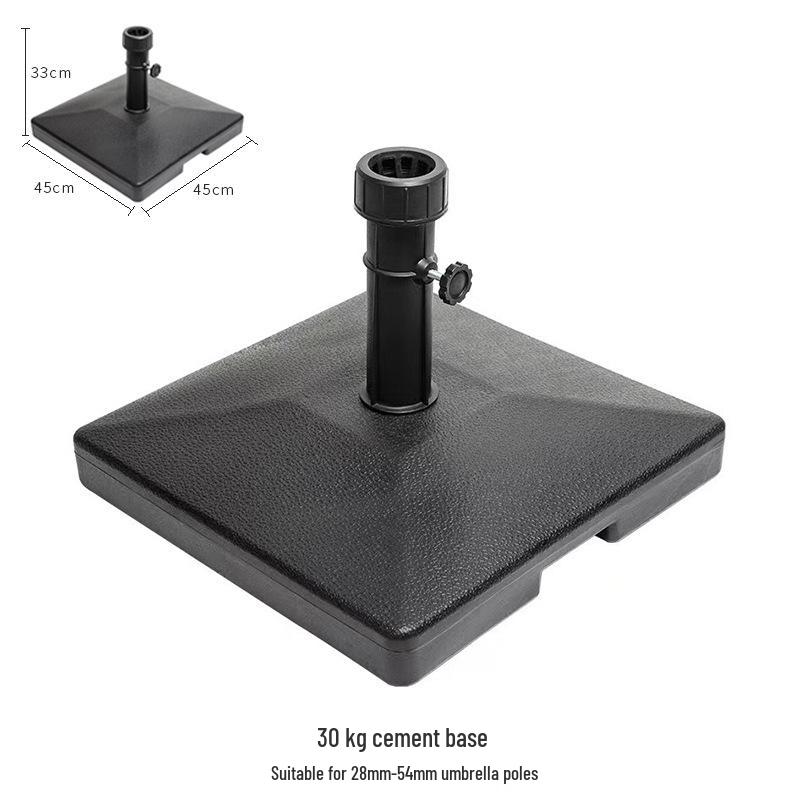 Sunshade Umbrella Base: Water-fillable, Marble, and Resin Models for Fixing Straight Pole and Advertising Umbrellas
