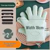 High-Temperature Resistant Silicone Oven Gloves - Non-Slip, Anti-Scald for Baking and Steaming