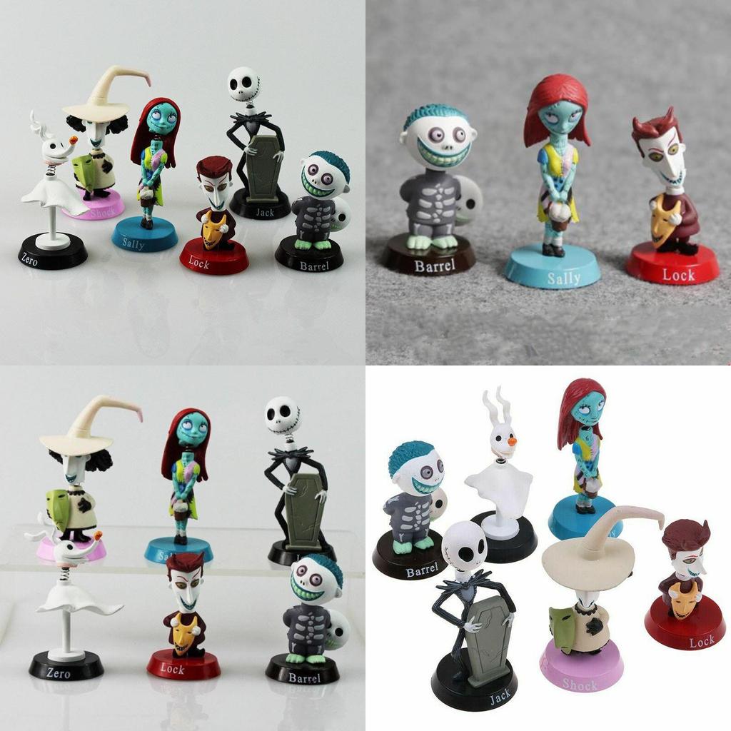 Nightmare Before Christmas Jack Skellington Figurines Set For Play Or Display