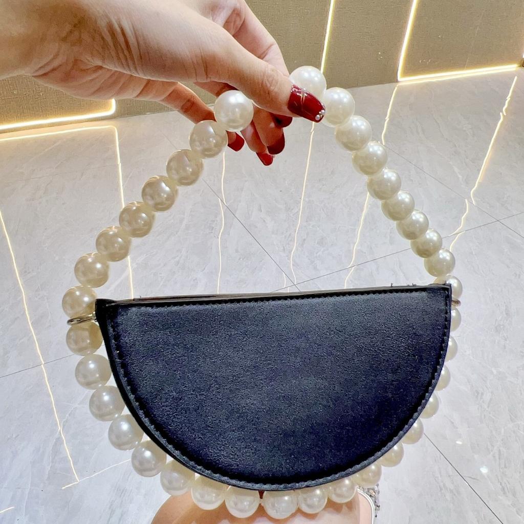 New dinner bag beaded handbag bag urban simple semi-round small bag dress bag single shoulder oblique span bag women