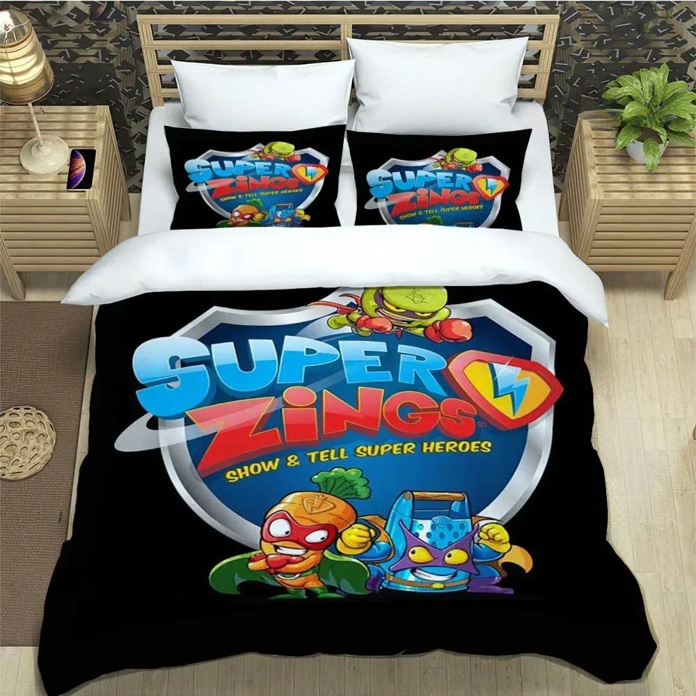 Niedliche Cartoon Super Zings Bettwäschesets exquisites Bettzubehör Set Bettbezug Bettdeckenset Bettwäscheset Luxus Geburtstagsgeschenk