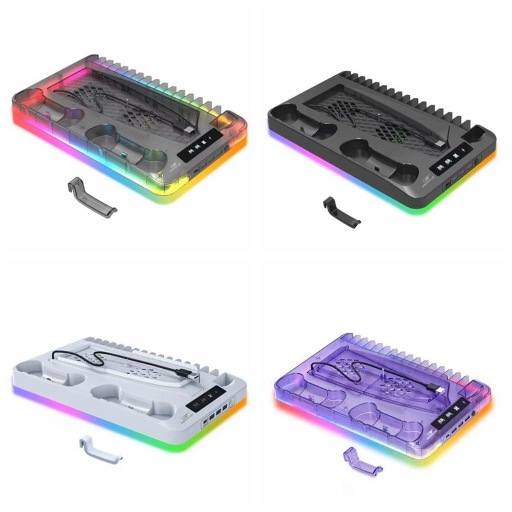 

Dissipate Heat Cooling Stand ABS Game CD Storage Rack Gamepad Charging Base for PS5 Disc & Digital