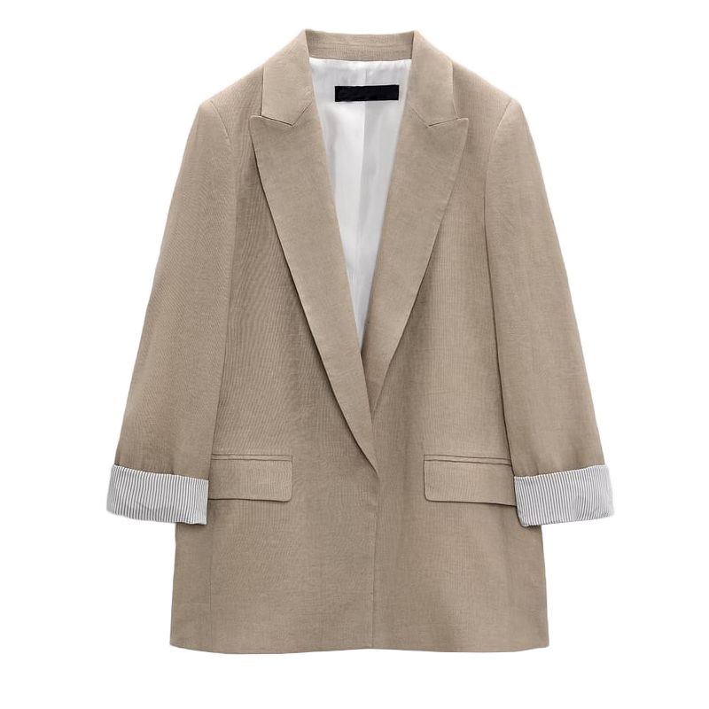 Fall Fashion Loose Flip Pocket Casual Linen