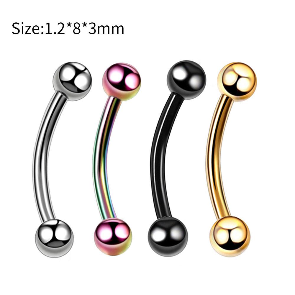 4Pcs Stainless steel piercing accessories - eyebrow piercings, lip piercings, body piercing accessories