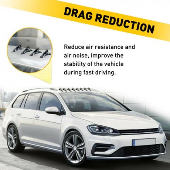 Universal 10PCS Shark Fin Diffuser Vortex Generator Car Wing Roof Spoiler Bumper