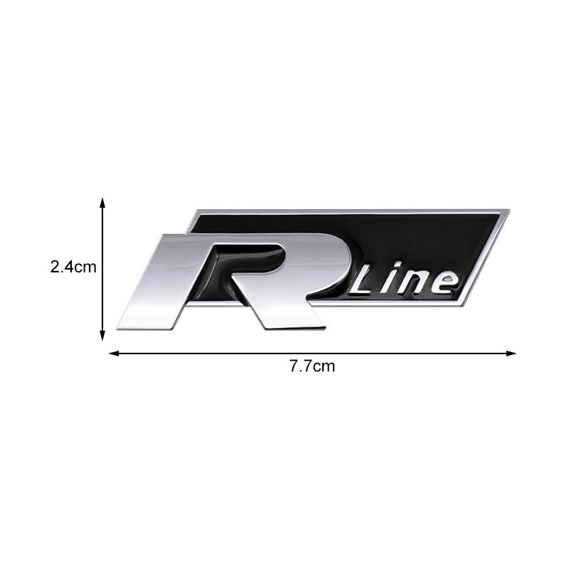 efg1 3D Metal R Line Car Trunk Emblem Sticker Auto Accessories For VW MK7 MK6 MK5 Ibiza Leon FR 2 Altea Aztec Golf-4 5 6 7 Passat