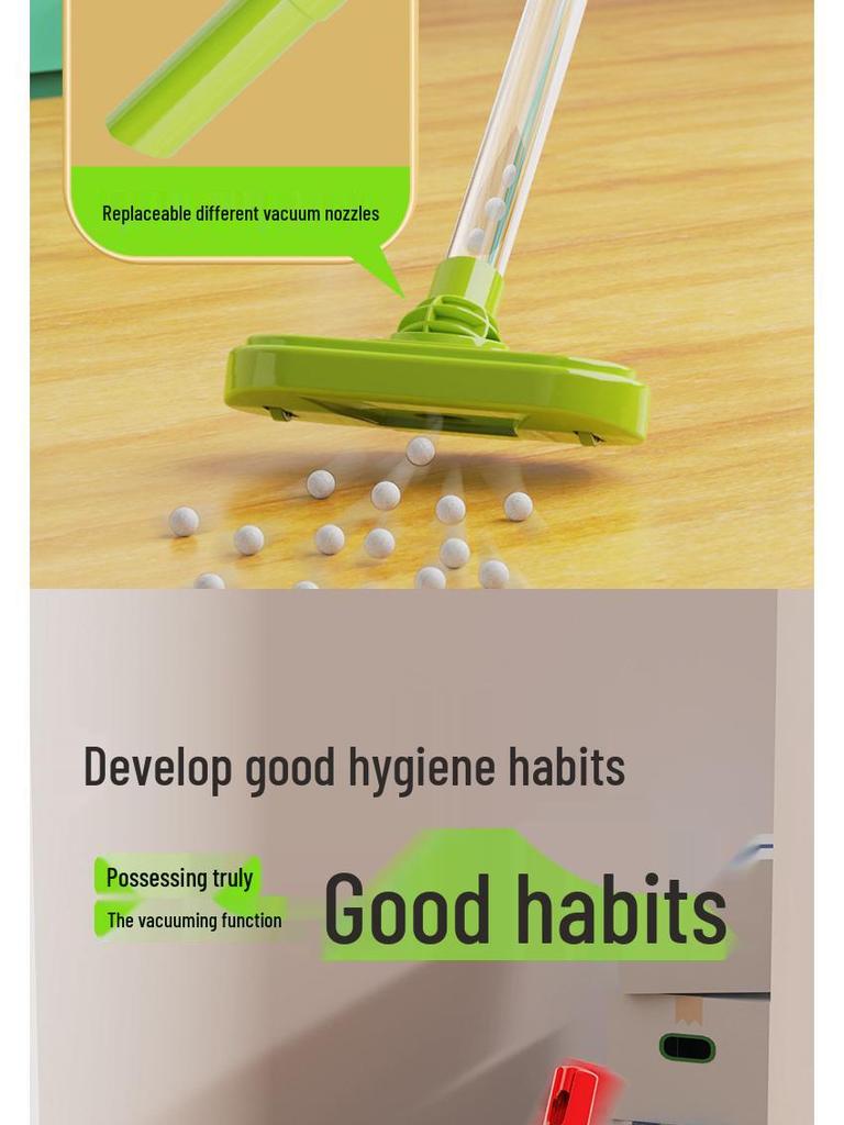 Kids' Cleaning Trolley Set: Pretend Play Vacuum, Broom, Mop & Hygiene Tools